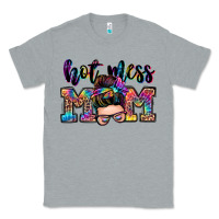Heather Grey hot mess mom messy bun Classic Tee - Zillion Design Studio