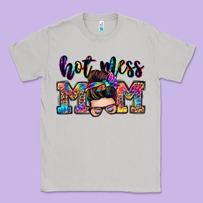 Hot Mess Mom Messy Bun Classic Tee Designed By Zillion Design Studio