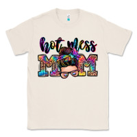 Natural hot mess mom messy bun Classic Tee - Zillion Design Studio