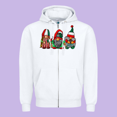 Mexican Flag Gnomes Zipper Hoodie Designed By Racoondesign