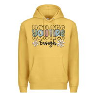 Antique Gold you are enough Premium Hoodie - MaliasSmallBusiness