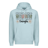 Blue Mist you are enough Premium Hoodie - MaliasSmallBusiness