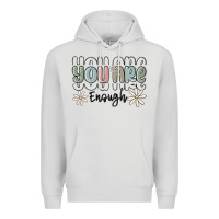 Dove Grey you are enough Premium Hoodie - MaliasSmallBusiness