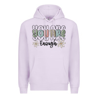 Lilac you are enough Premium Hoodie - MaliasSmallBusiness