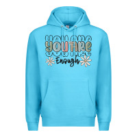 Ocean Blue you are enough Premium Hoodie - MaliasSmallBusiness