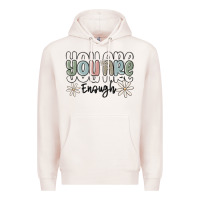 Pale Pink you are enough Premium Hoodie - MaliasSmallBusiness