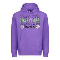 Purple you are enough Premium Hoodie - MaliasSmallBusiness
