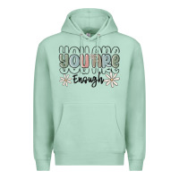 Seafoam you are enough Premium Hoodie - MaliasSmallBusiness
