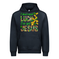 Navy I Don't Need Luck I've Got Jesus St. Patricks Urban Hoodie - BundleAndBundleShop