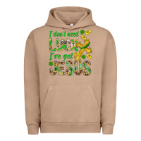 Pigment Burro I Don't Need Luck I've Got Jesus St. Patricks Urban Hoodie - BundleAndBundleShop