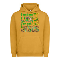 Pigment Peanut Butter I Don't Need Luck I've Got Jesus St. Patricks Urban Hoodie - BundleAndBundleShop