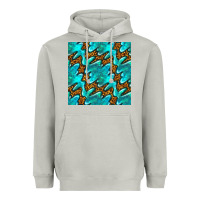 Moon Dust turquoise leopard seamless pattern Heavyweight Hoodie - BundleAndBundleShop