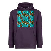 Plum turquoise leopard seamless pattern Heavyweight Hoodie - BundleAndBundleShop