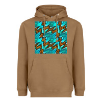 Turquoise Leopard Seamless Pattern Heavyweight Hoodie | Teevron