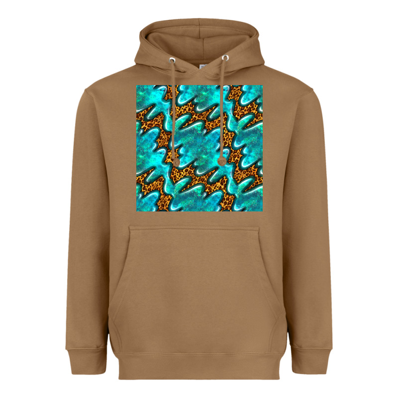 Turquoise Leopard Seamless Pattern Heavyweight Hoodie by BundleAndBundleShop | Teevron