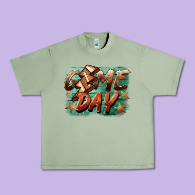 Game Day  Lightning Football Urban Heavy Tee Designed By Barkaloodesign