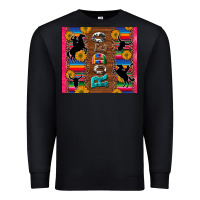 Black rodeo serape leopard glitter Premium Sweatshirt - Artiststas