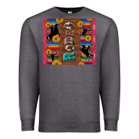 Charcoal Heather rodeo serape leopard glitter Premium Sweatshirt - Artiststas