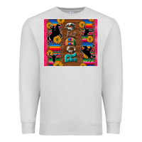 Dove Grey rodeo serape leopard glitter Premium Sweatshirt - Artiststas