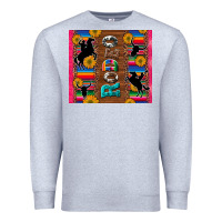 Heather Grey rodeo serape leopard glitter Premium Sweatshirt - Artiststas