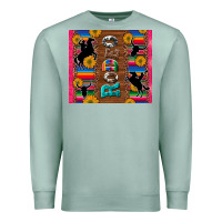 Seafoam rodeo serape leopard glitter Premium Sweatshirt - Artiststas