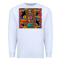 White rodeo serape leopard glitter Premium Sweatshirt - Artiststas