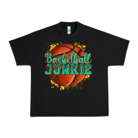 Black basketball junkie Urban Heavy Tee - texasbilliewilder