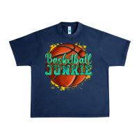 Navy basketball junkie Urban Heavy Tee - texasbilliewilder