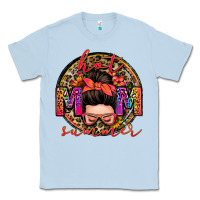 Dusty Blue hot mom summer messy bun Classic Tee - Zillion Design Studio