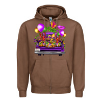 Chestnut mardi gras farm truck Zipper Hoodie - FaDigitalArtStudio