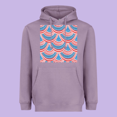 American Flag Seamless Pattern Heavyweight Hoodie Designed By Bundleandbundleshop