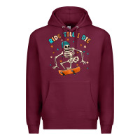 Burgundy ride till i die Premium Hoodie - MaliasSmallBusiness