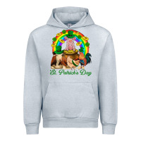 Heather Grey St. Patrick's Day Farm Animal Png Urban Hoodie - BundleAndBundleShop