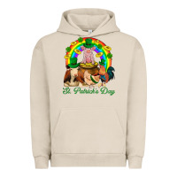 Pigment French Oak St. Patrick's Day Farm Animal Png Urban Hoodie - BundleAndBundleShop