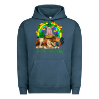 Pigment Midnight Navy St. Patrick's Day Farm Animal Png Urban Hoodie - BundleAndBundleShop