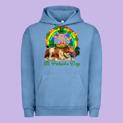 St. Patrick's Day Farm Animal Png Urban Hoodie Designed By Bundleandbundleshop
