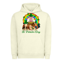 Pigment Pistachio St. Patrick's Day Farm Animal Png Urban Hoodie - BundleAndBundleShop