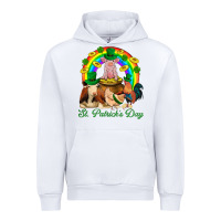 White St. Patrick's Day Farm Animal Png Urban Hoodie - BundleAndBundleShop