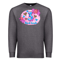 Charcoal Heather back to school flowers third grade 3200x2400 Premium Sweatshirt - AdoDesignShop