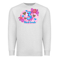 Oatmeal Heather back to school flowers third grade 3200x2400 Premium Sweatshirt - AdoDesignShop
