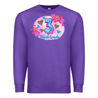 Purple back to school flowers third grade 3200x2400 Premium Sweatshirt - AdoDesignShop