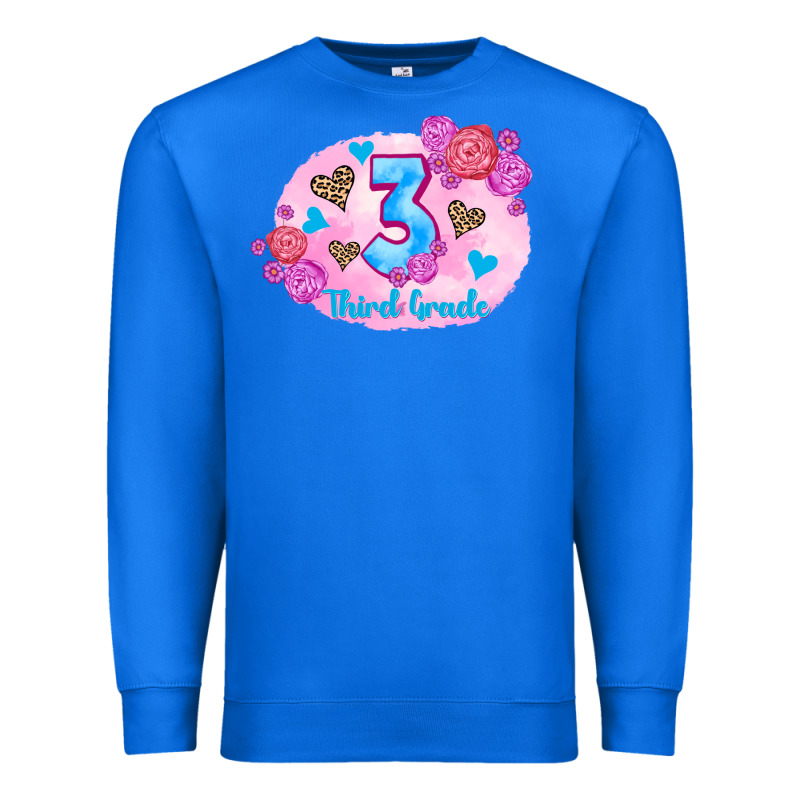 Back To School Flowers Third Grade 3200x2400 Premium Sweatshirt by AdoDesignShop | Teevron