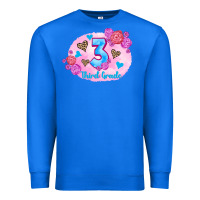 True Royal back to school flowers third grade 3200x2400 Premium Sweatshirt - AdoDesignShop