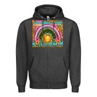 Charcoal Heather summer rainbow Zipper Hoodie - HRA Design Shop