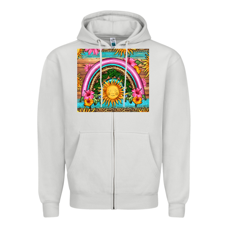 Summer Rainbow Zipper Hoodie by HRA Design Shop | Teevron