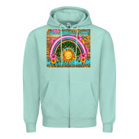 Seafoam summer rainbow Zipper Hoodie - HRA Design Shop