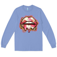 Colony Blue volleyball lips Long Sleeve Tee - Zillion Design Studio