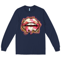 Navy volleyball lips Long Sleeve Tee - Zillion Design Studio