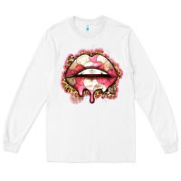 White volleyball lips Long Sleeve Tee - Zillion Design Studio