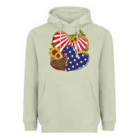 Matcha america heart and sunflower Heavyweight Hoodie - Artiststas